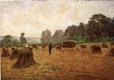 Wheat Canvas Paintings - Wheat wain Afield